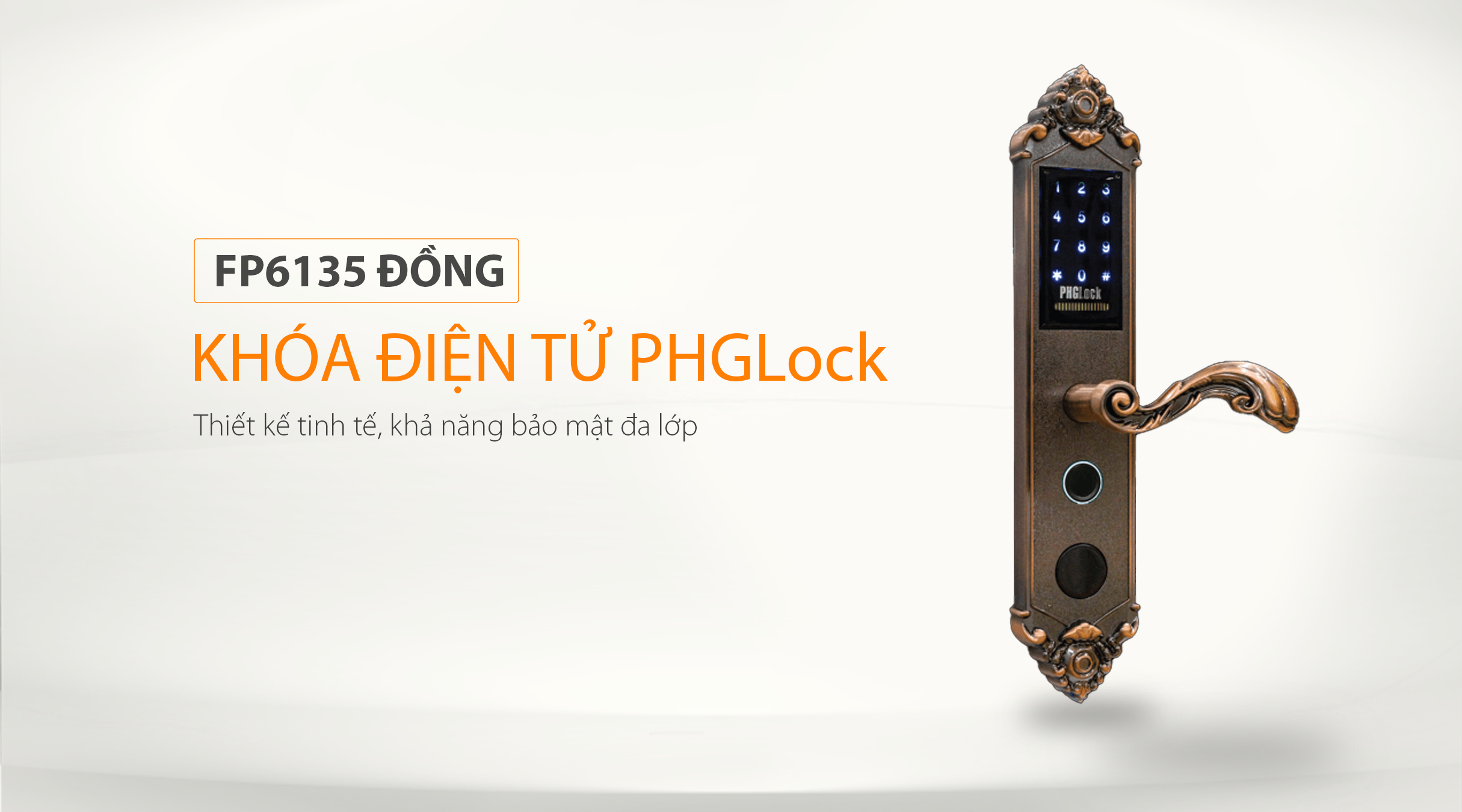 ảnh sản phẩm Khóa điện tử PHGlock FP6135 Đồng