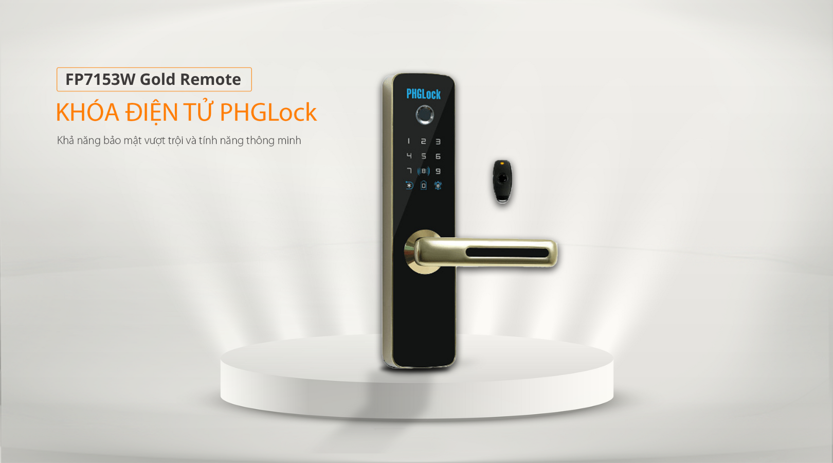 Tính năng nổi bật của khóa điện tử PHGlock FP7153W Gold Remote