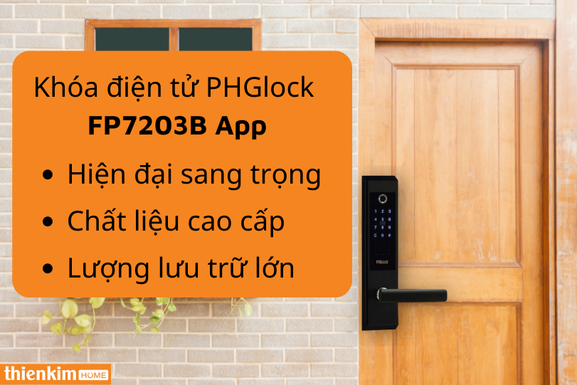 Khóa điện tử PHGlock FP7203B App sang trọng