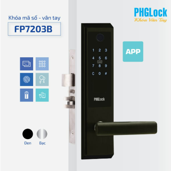 ảnh sản phẩm Khóa điện tử PHGlock FP7203B App