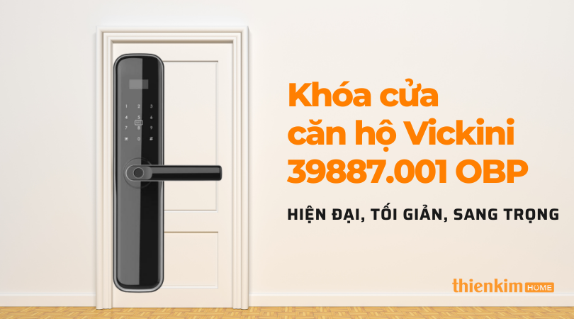 Khóa cửa căn hộ Vickini 39887.001 OBP Đen mờ sang trọng