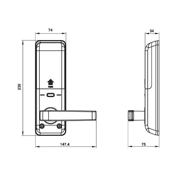 ảnh sản phẩm Khóa điện tử Hafele EL7700-TCS 912.05.719