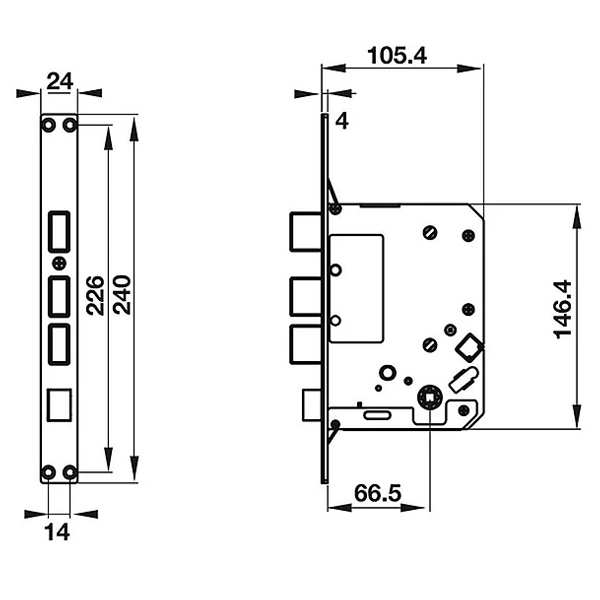 ảnh sản phẩm Khóa điện tử Hafele EL9500-TCS 912.05.315