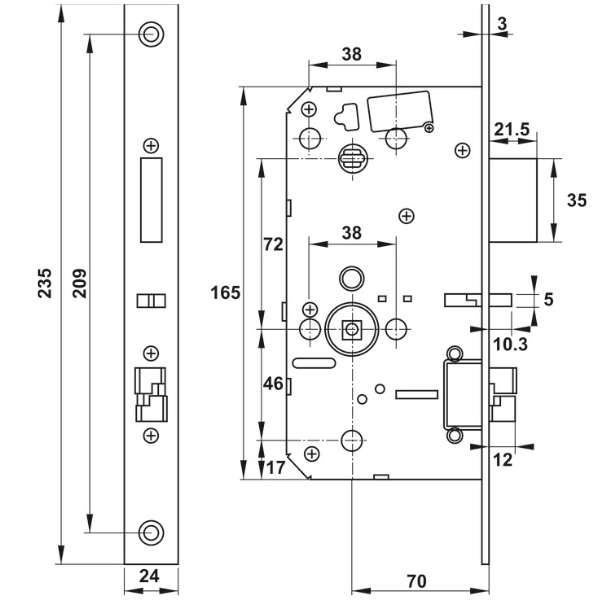 ảnh sản phẩm Khóa điện tử Hafele PP9000 912.20.293