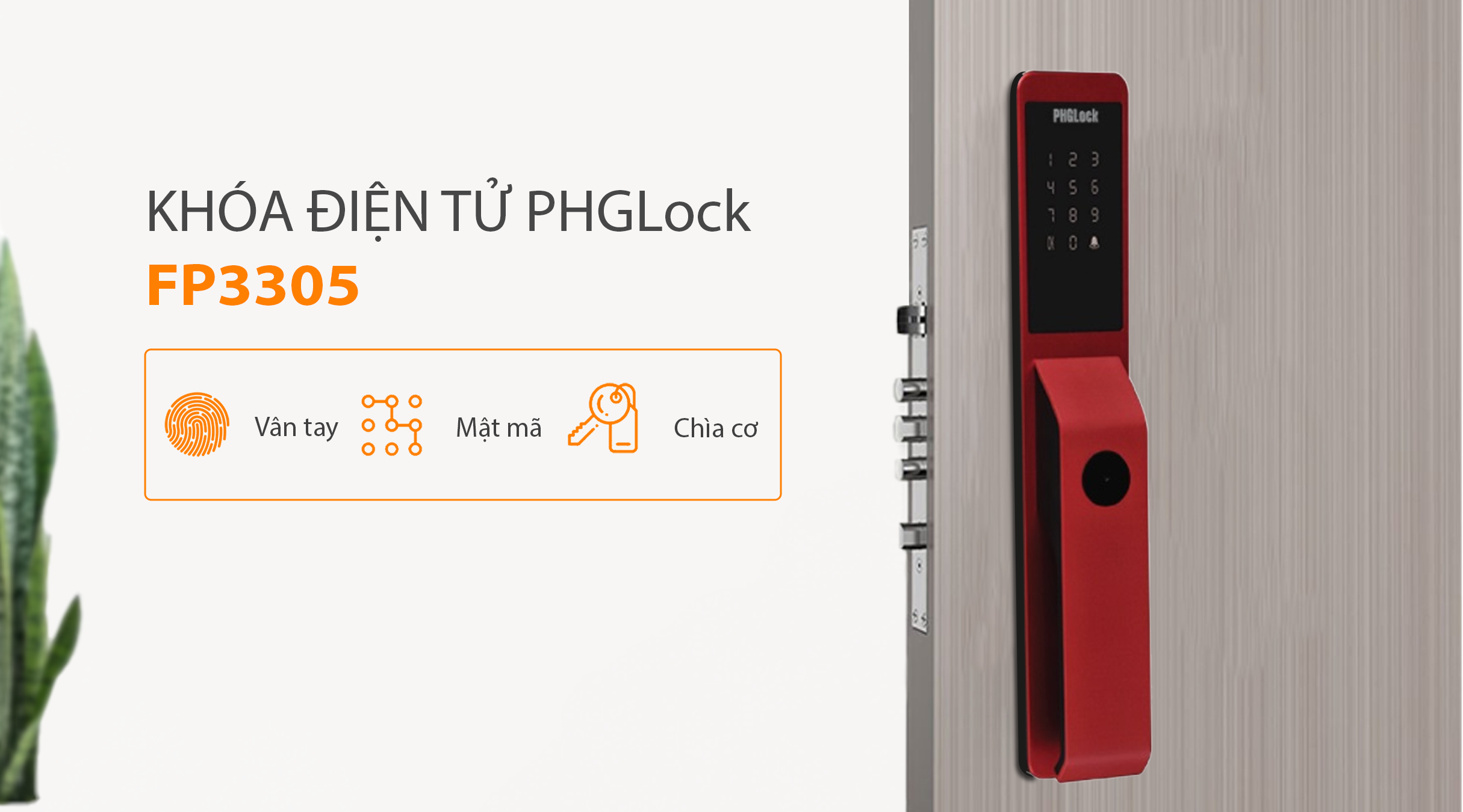 Phương thức mở khóa của khóa điện tử PHGlock FP3305