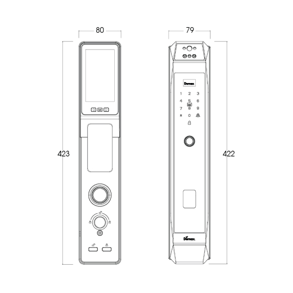 ảnh sản phẩm Khóa thông minh nhận diện khuôn mặt Face ID-3D Demax SL968 CNC Grey APP Wifi