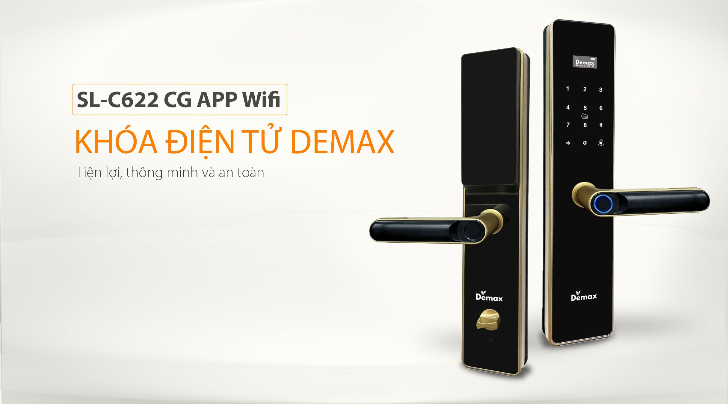 Khóa thông minh Demax SL C622 CG APP Wifi