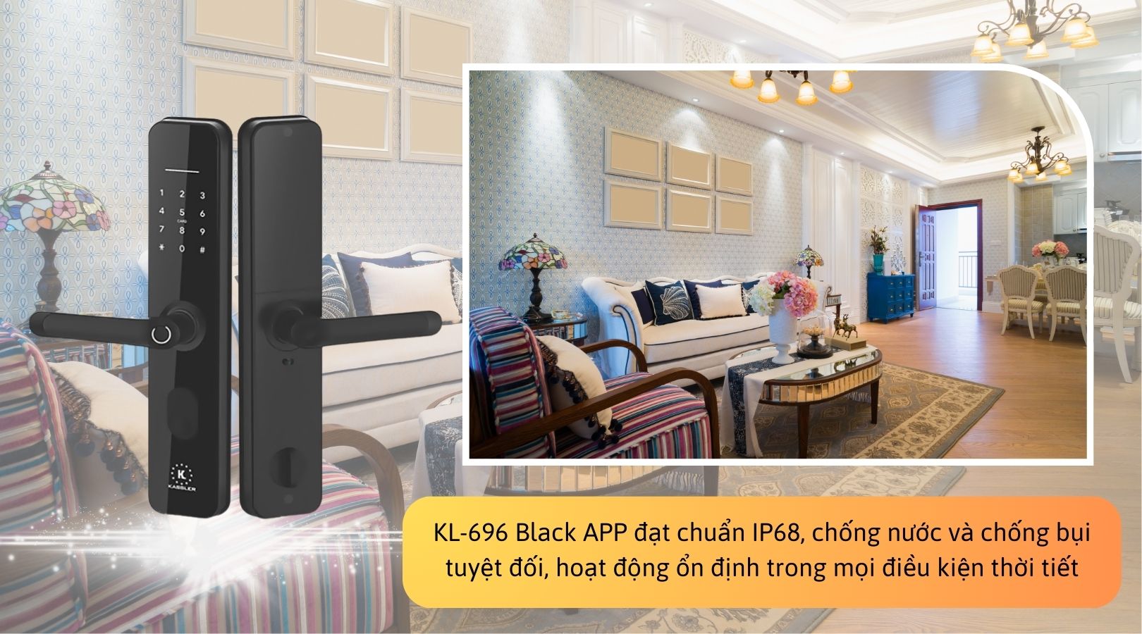 Đặc điểm của khóa vân tay Kassler KL-696 Black APP