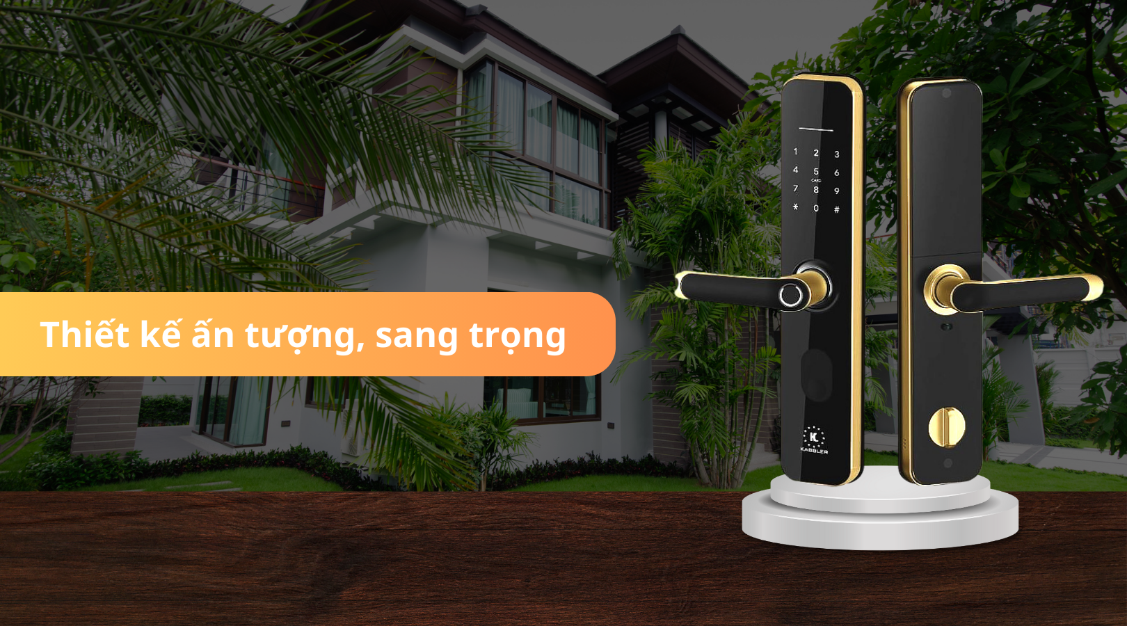 Thiết kế ấn tượng của khóa vân tay Kassler KL-696 Gold APP