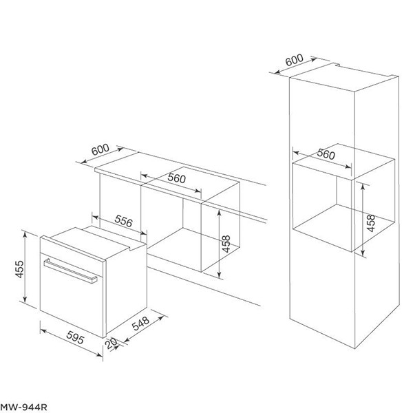 ảnh sản phẩm Lò nướng kết hợp vi sóng Malloca MW-944TA