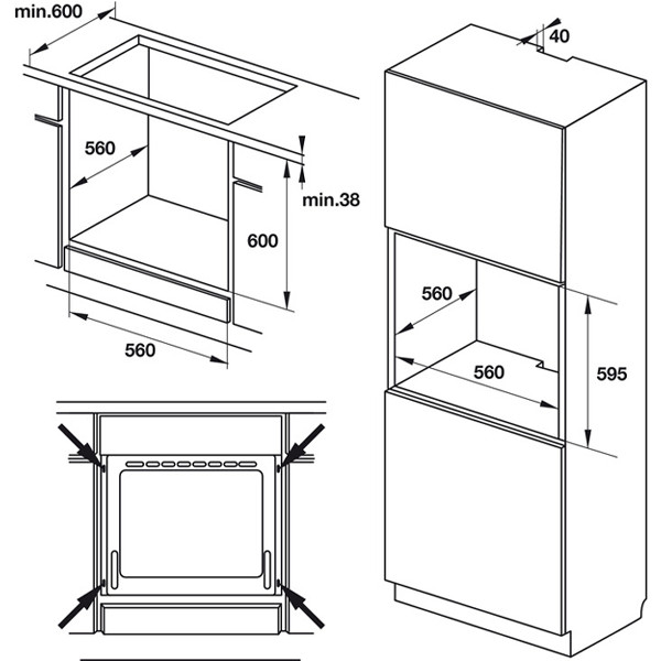 ảnh sản phẩm Lò nướng âm tủ Hafele HO-KT60A9 535.02.611