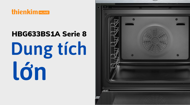 Lò nướng Bosch HBG633BS1A Serie 8 dung tích lớn