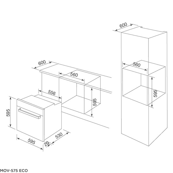 ảnh sản phẩm Lò nướng Malloca MOV-575 ECO