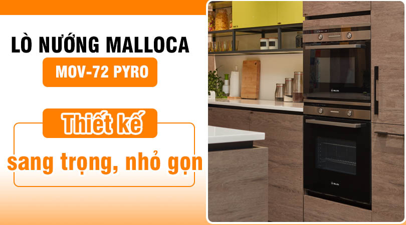 Lò nướng Malloca MOV-72 PYRO - Thiết kế nhỏ gọn