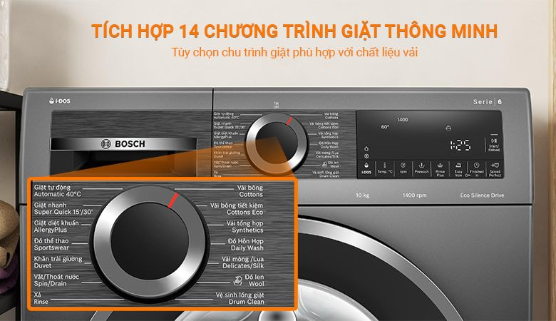 Chương trình giặt đa dạng, đáp ứng mọi nhu cầu