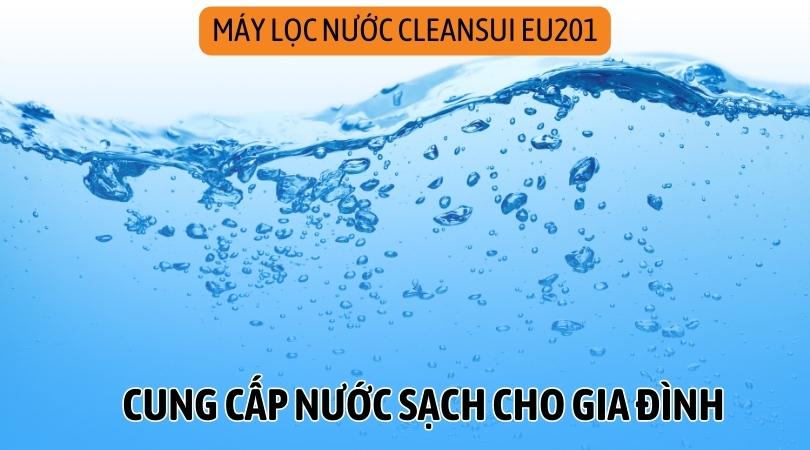 Máy lọc nước Cleansui EU201 cung cấp nước sạch sinh hoạt