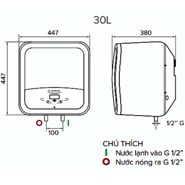 ảnh sản phẩm Máy nước nóng Ariston Andris2 Top Wifi 30L