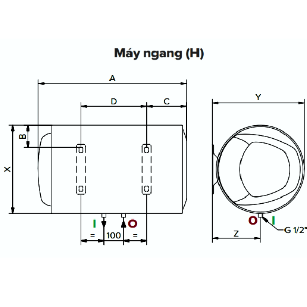 ảnh sản phẩm Máy nước nóng Ariston PRO R 80H 2.5FE