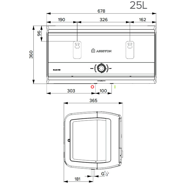 ảnh sản phẩm Máy nước nóng Ariston SLIM3 25 RS VN