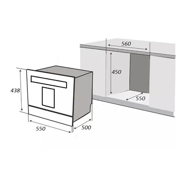 ảnh sản phẩm Máy rửa chén Eurosun SKS55E07EU