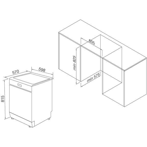 ảnh sản phẩm Máy rửa chén Malloca WQP12-J7309K E5