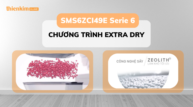 Máy rửa chén độc lập Bosch SMS6ZCI49E Serie 6 chức năng extra dry