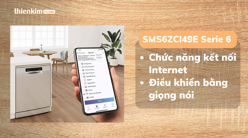 Máy rửa chén độc lập Bosch SMS6ZCI49E Serie 6 nhiều chức năng
