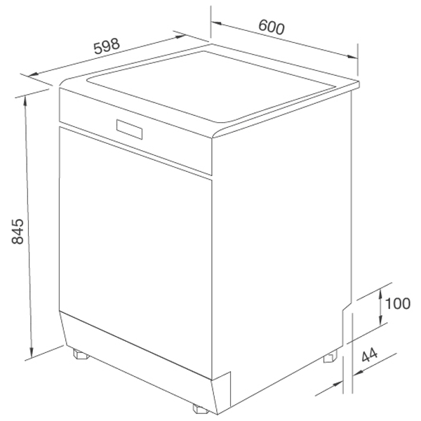 ảnh sản phẩm Máy rửa chén Malloca WQP12-7635BS