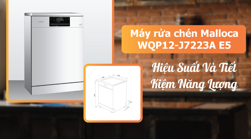 Máy rửa chén Malloca WQP12-J7223A E5 - Hiệu suất