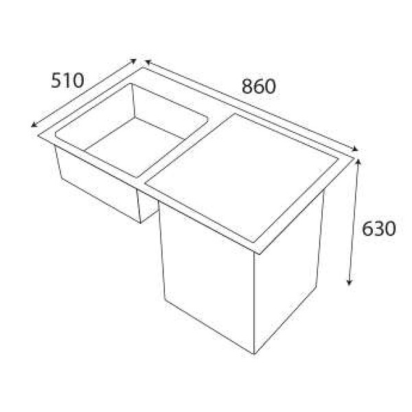 ảnh sản phẩm Máy rửa chén kết hợp chậu rửa chén KAFF KF-SWM6