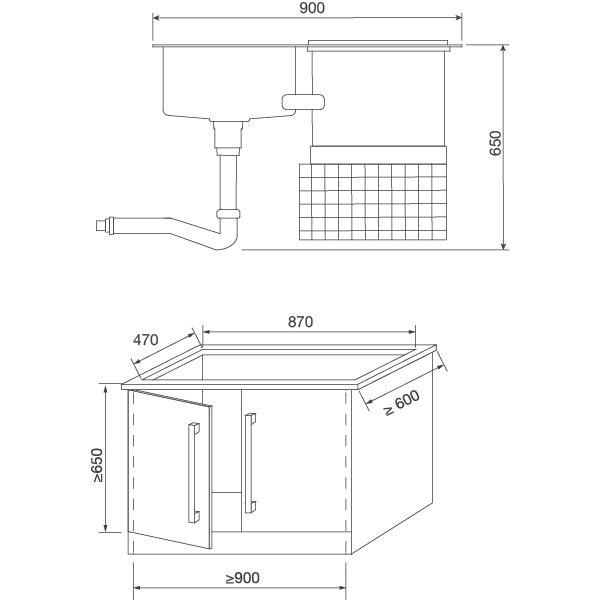 ảnh sản phẩm Máy rửa chén tích hợp Malloca WQP6-890F4