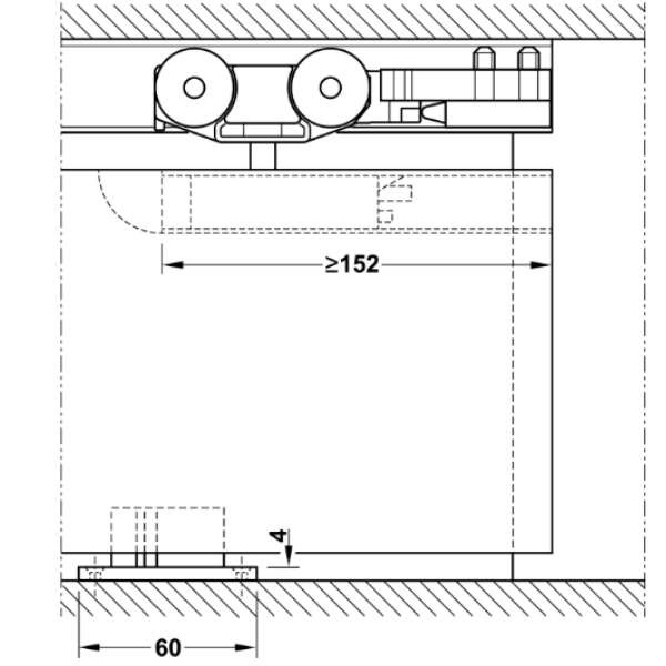 ảnh sản phẩm Giảm chấn và tự đóng hai bên Hafele 941.25.047