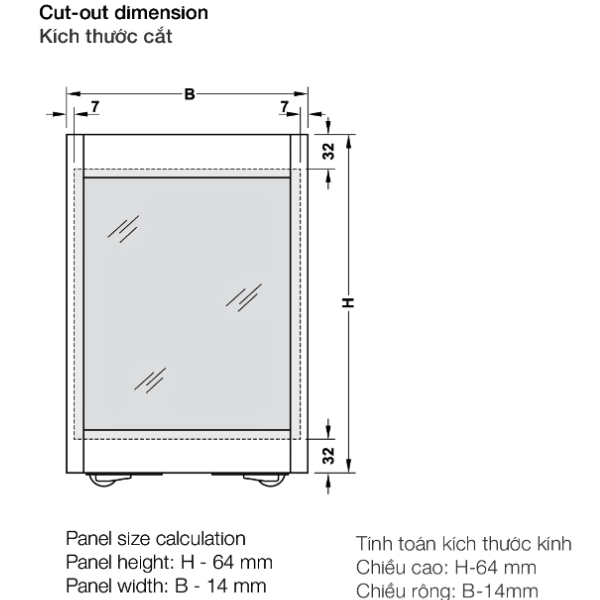 ảnh sản phẩm Bộ phụ kiện và ray trượt cho 1 cửa Hafele 940.59.010