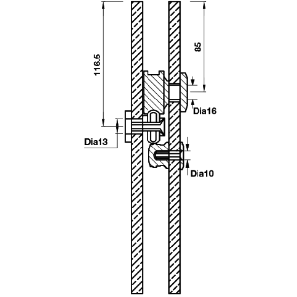 ảnh sản phẩm Bộ phụ kiện với ray trượt 2000mm Hafele 981.06.320