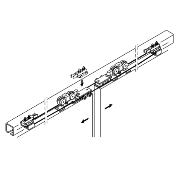 ảnh sản phẩm Phụ kiện cho cửa trượt 2 cánh Hafele 940.44.002