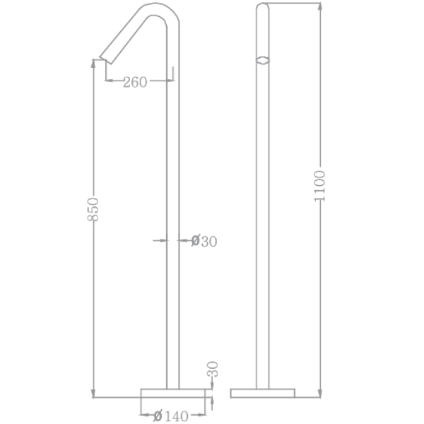 ảnh sản phẩm Vòi cao đặt sàn Euroking EU-61015