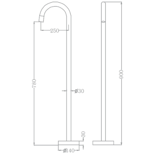 ảnh sản phẩm Vòi cao đặt sàn Euroking EU-61016