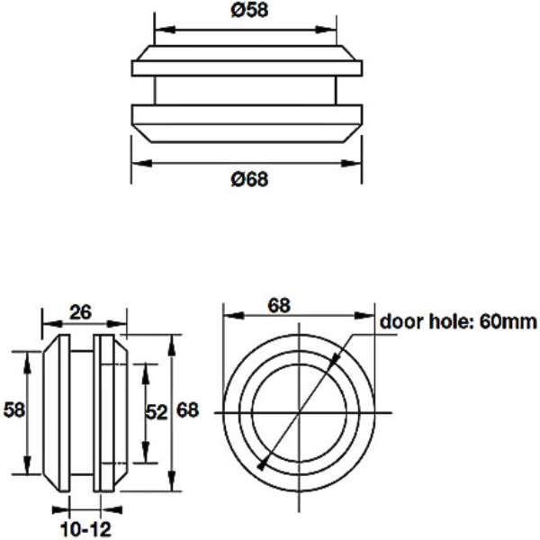 ảnh sản phẩm Tay nắm âm cho cửa kính Hafele 902.00.390