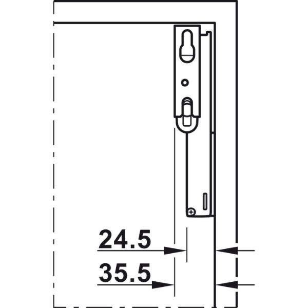 ảnh sản phẩm Tay nâng 1 cánh Hafele Free Space màu đen 372.27.352