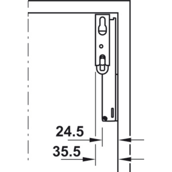 ảnh sản phẩm Tay nâng 1 cánh Hafele Free Space màu đen 493.05.920