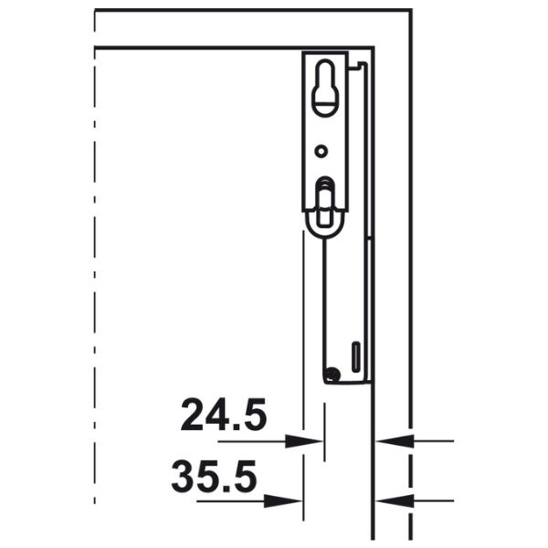 ảnh sản phẩm Tay nâng 1 cánh Hafele Free Space màu đen 493.05.923