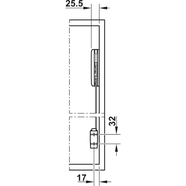 ảnh sản phẩm Tay nâng 2 cánh Hafele Free Fold Short E4fs 493.05.893