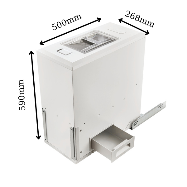 ảnh sản phẩm Thùng gạo âm tủ Hafele 549.32.753