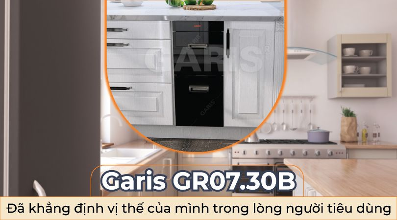 Thùng gạo mặt kính đen Garis GR07.30B