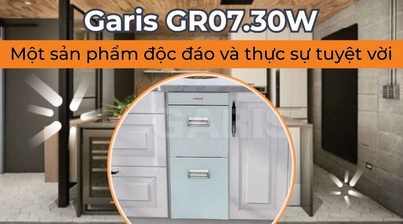 Thùng gạo mặt kính trắng Garis GR07.30W