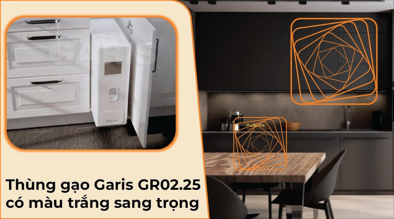 Thùng gạo nhựa ABS cao cấp Garis GR02.25