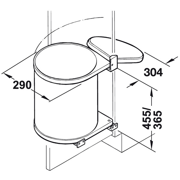 ảnh sản phẩm Thùng rác âm tủ Hafele 502.12.729