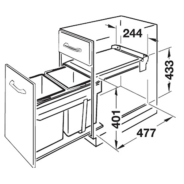 ảnh sản phẩm Thùng rác Hafele 502.72.761