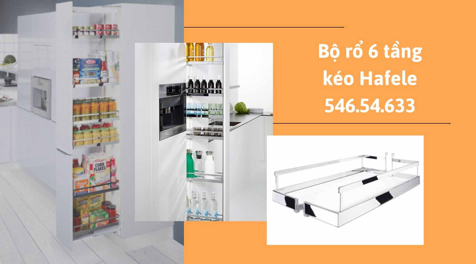 Bộ rổ 6 tầng kéo Hafele 546.54.633