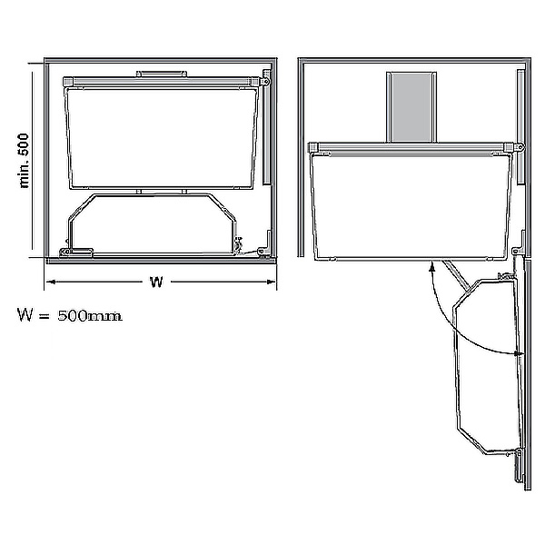 ảnh sản phẩm Tủ đồ khô 6 tầng Wire basket Hafele 546.54.233